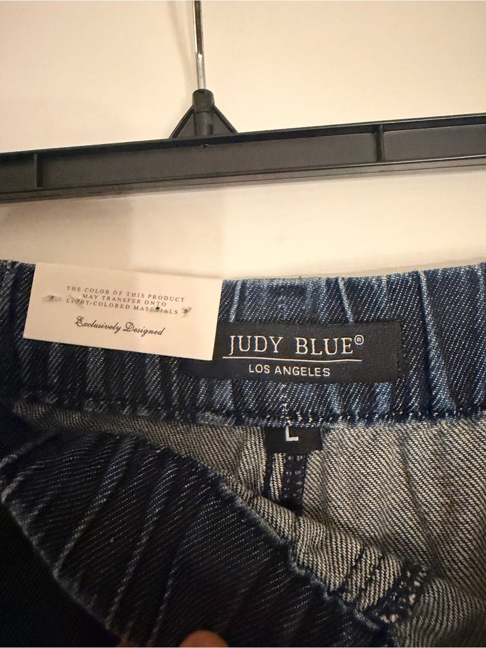 Judy Blue High Waist Pull-On Denim Shorts – Size Large NWT - Picture 3 of 5